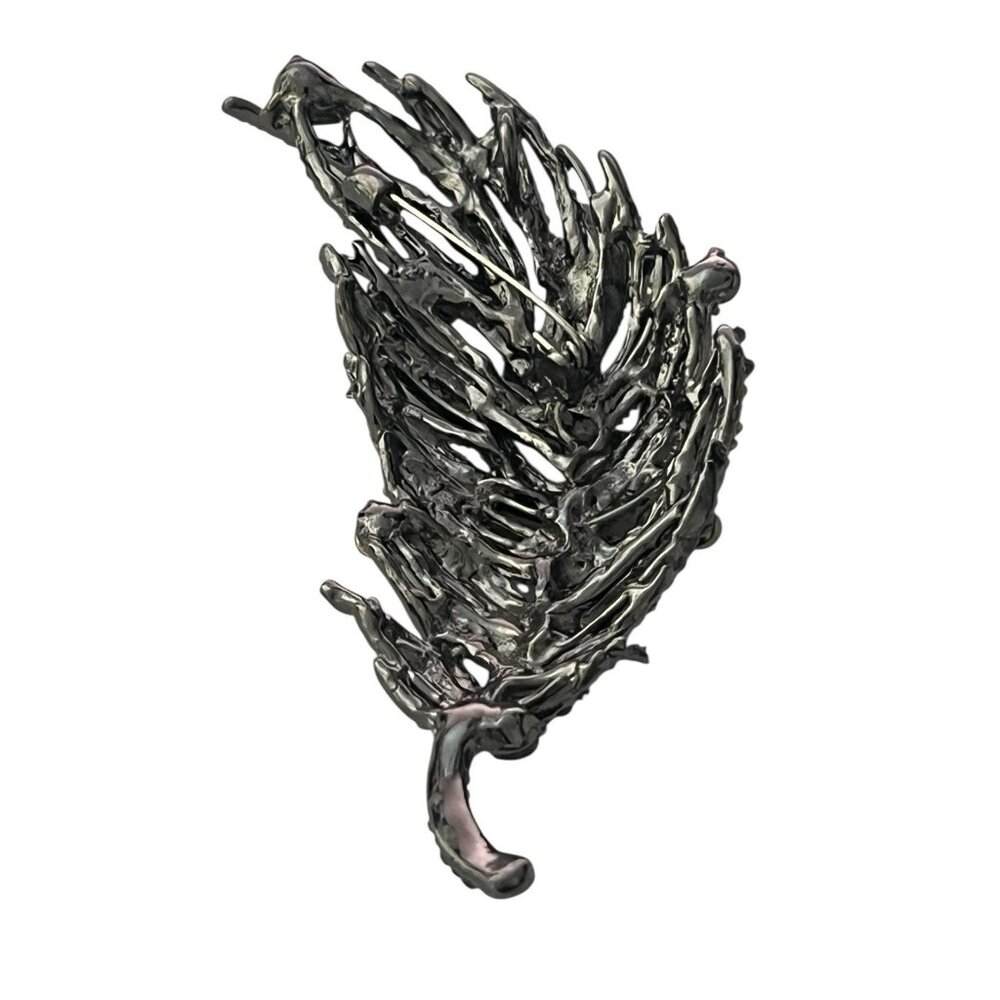 old money‎ glam large rhinestone shoulder pin brooch 4in - Picture 2 of 13